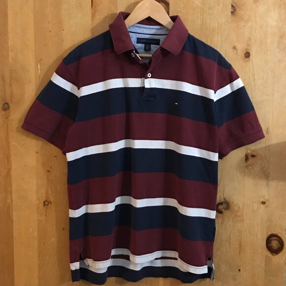 Tommy Hilfiger Men’s Polo Shirt – Size L – 100% Cotton – Striped - Picture 7 of 9